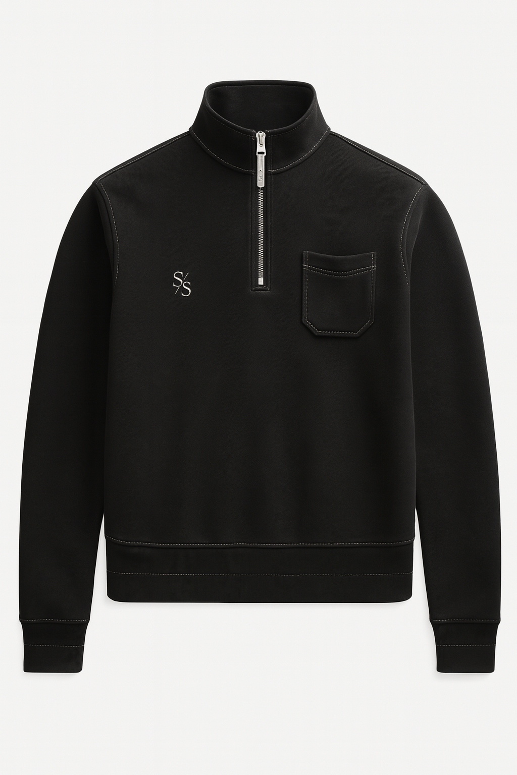 Stratum Shift 1/4 Zip Black and White